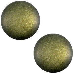 Cabochon 12mm Polaris soft tone mat vert arm&eacute;e