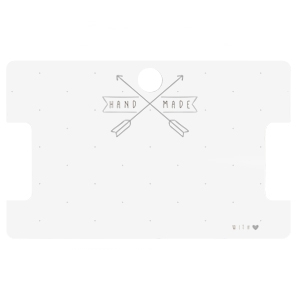 Cartes &agrave; bijoux "handmade" blanc cass&eacute;