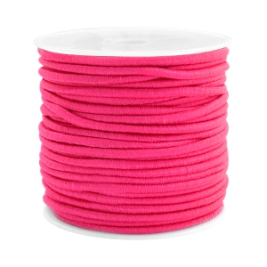Fil &eacute;lastique color&eacute; 2.5mm Rose fuchsia
