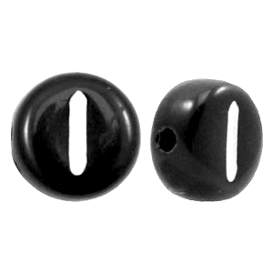 Perles acryliques alphabet lettre I noir