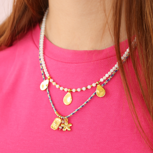 Inspiration de bijoux avec pendentifs et perles en m&eacute;tal DQ