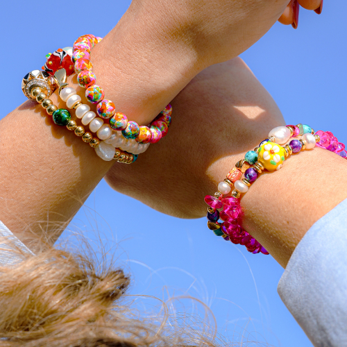 Inspiration avec des perles en c&eacute;ramique color&eacute;es