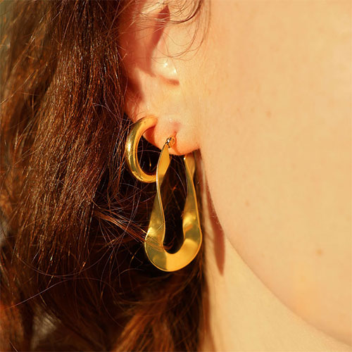 Inspiration avec des boucles d'oreilles en acier inoxydable