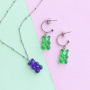 Inspiration pour la confection de bijoux color&eacute;s avec des pendentifs gummy bear