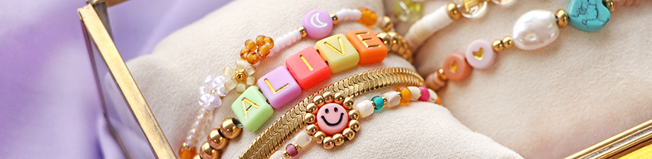 Perles lettres acryliques