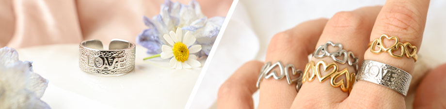 Nouvelle collection de bagues en acier inoxydable