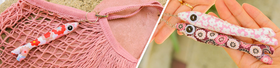 Tout nouveau! Porte-cl&eacute;s color&eacute;s en forme de poisson