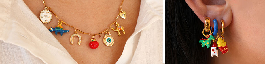 Nouvelle s&eacute;rie de breloques en m&eacute;tal avec &eacute;mail