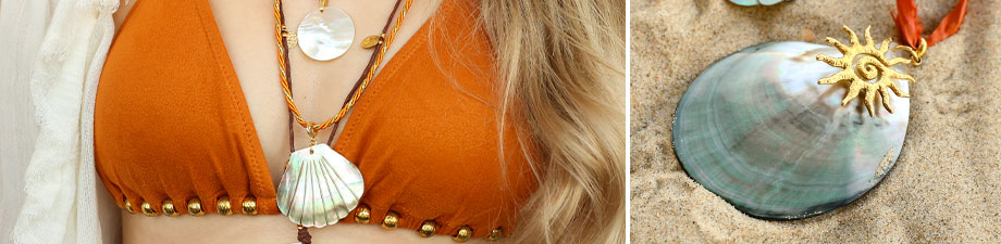 Nouvelle collection de pendentifs et perles en coquillage