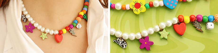 Perles en bois formes diverses