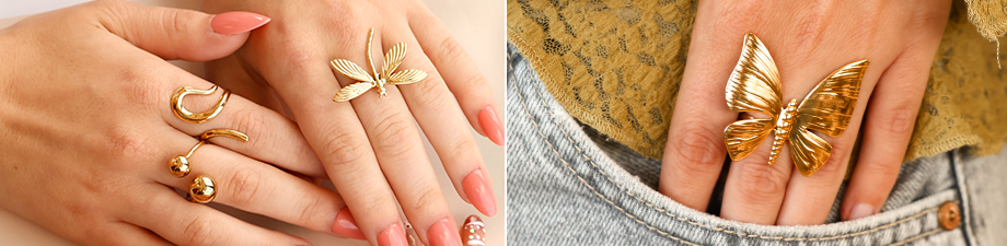 Nouvelle collection de bagues en acier inoxydable