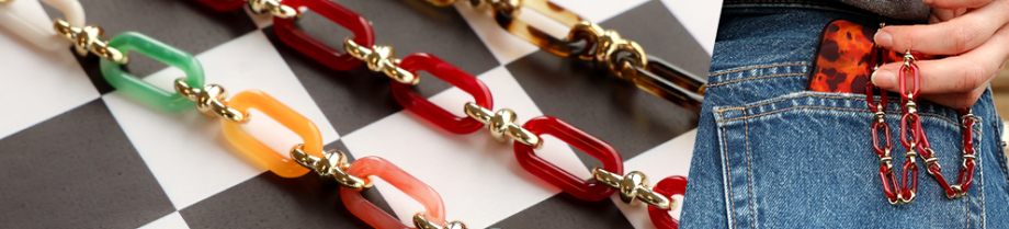 Nouveaux cordons de t&eacute;l&eacute;phone en acrylique et accessoires