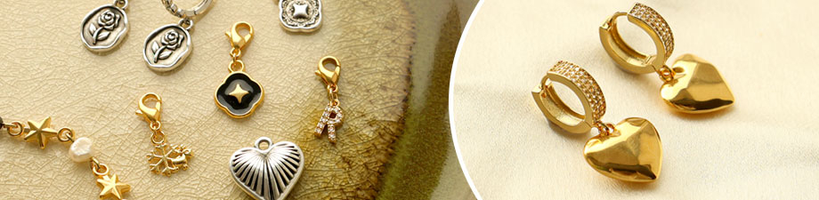 Breloques en m&eacute;tal DQ argent antique