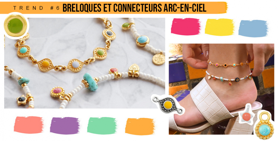 BRELOQUES ET CONNECTEURS ARC-EN-CIEL